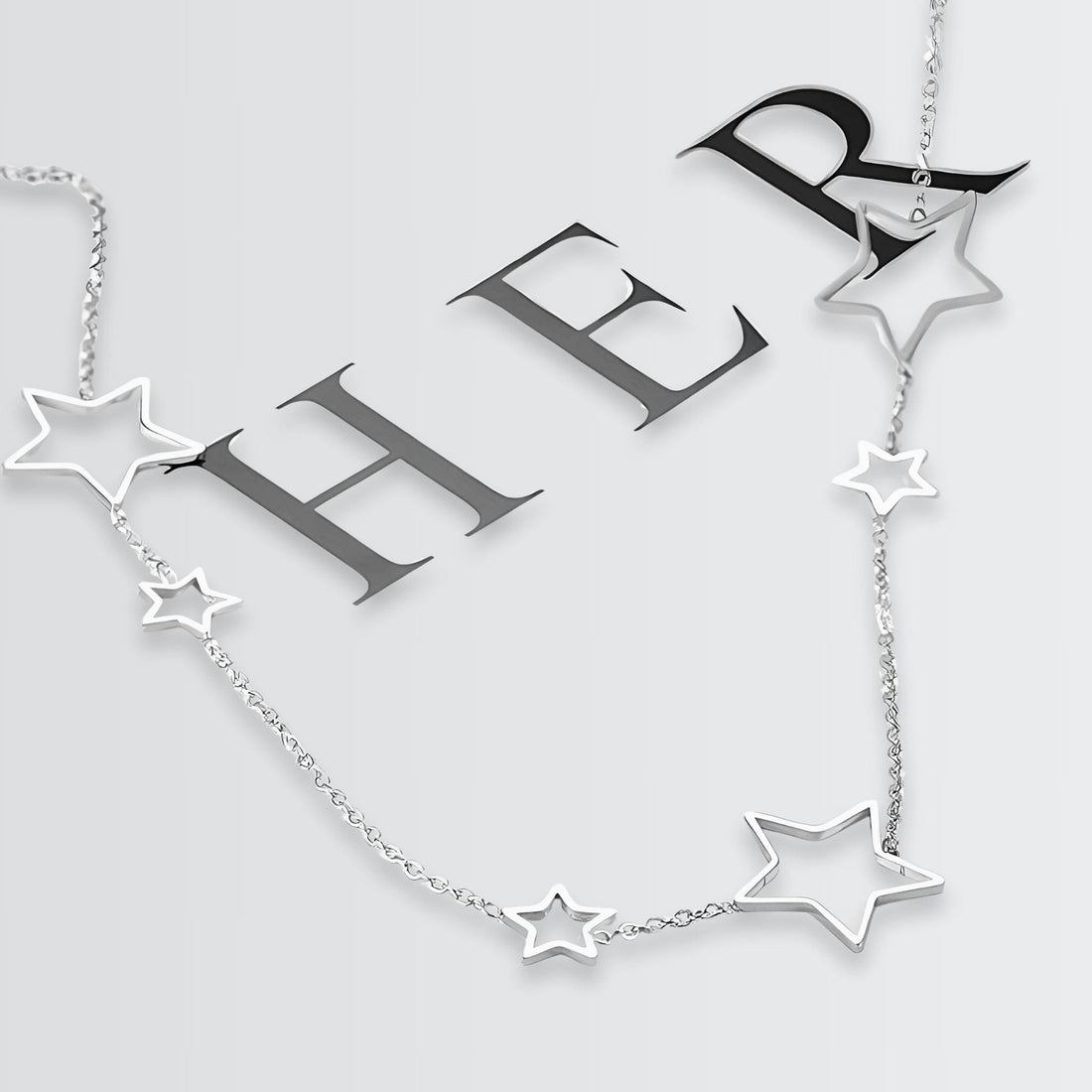 Collar de moda con estrellas centelleantes