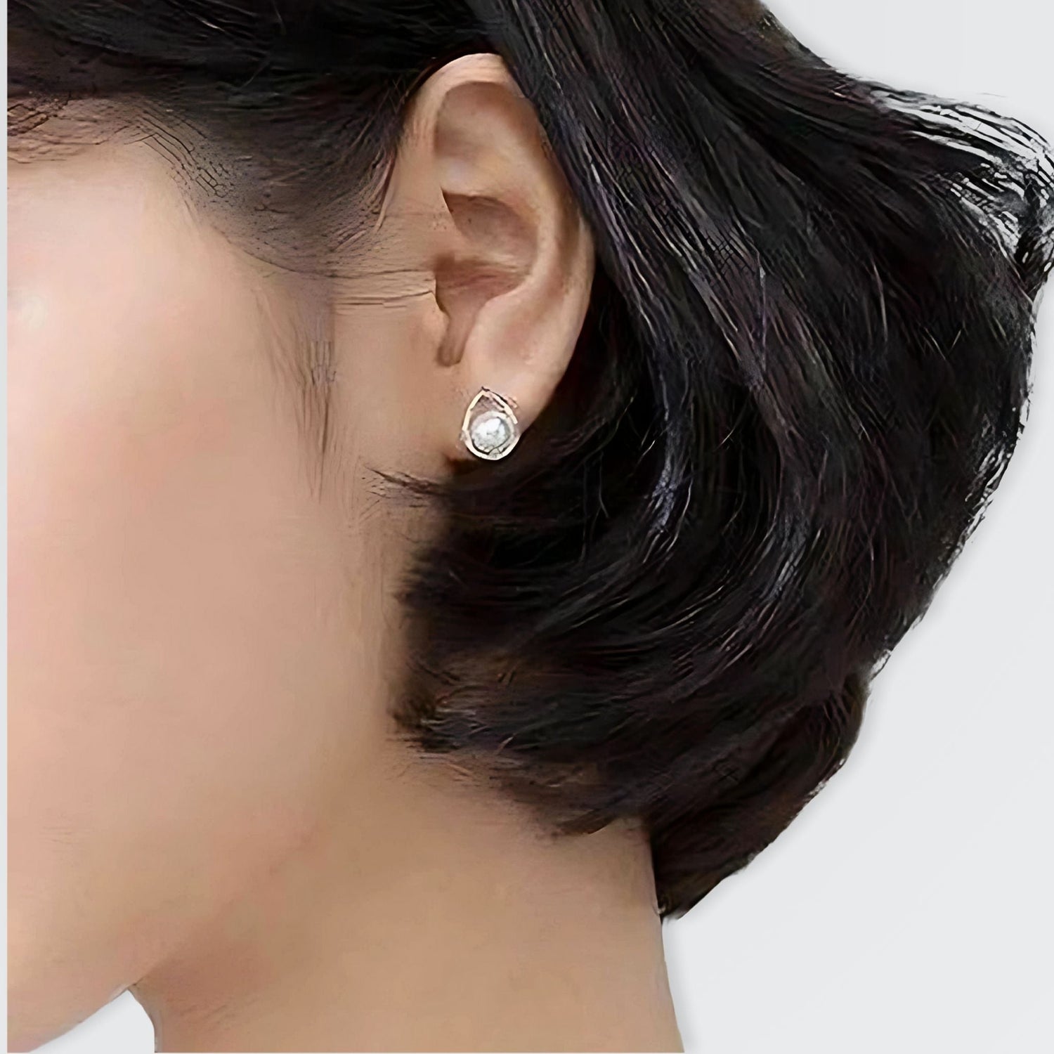 Leafy Pearl Minimal Studs