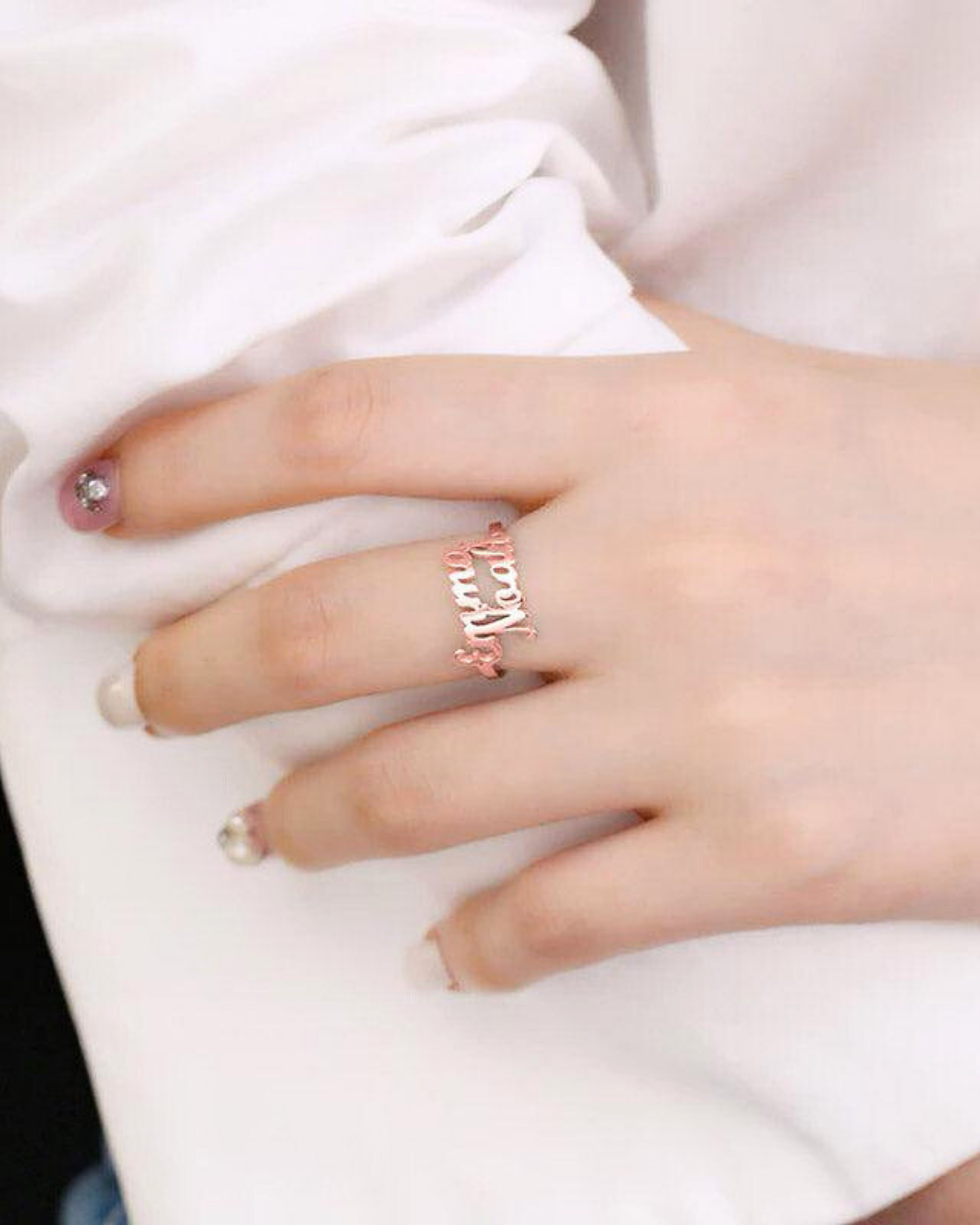 Personalize Two Names Ring