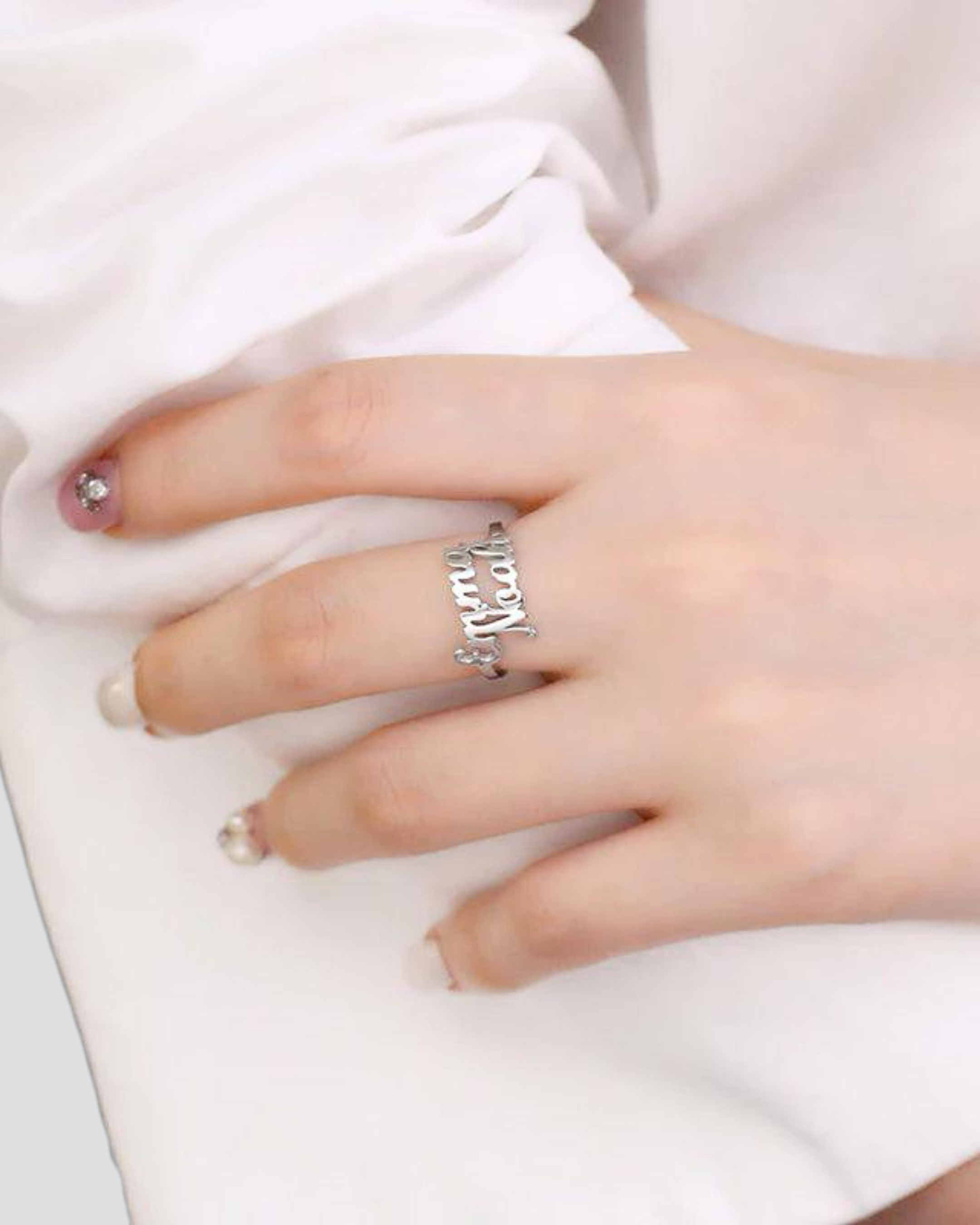 Personalize Two Names Ring