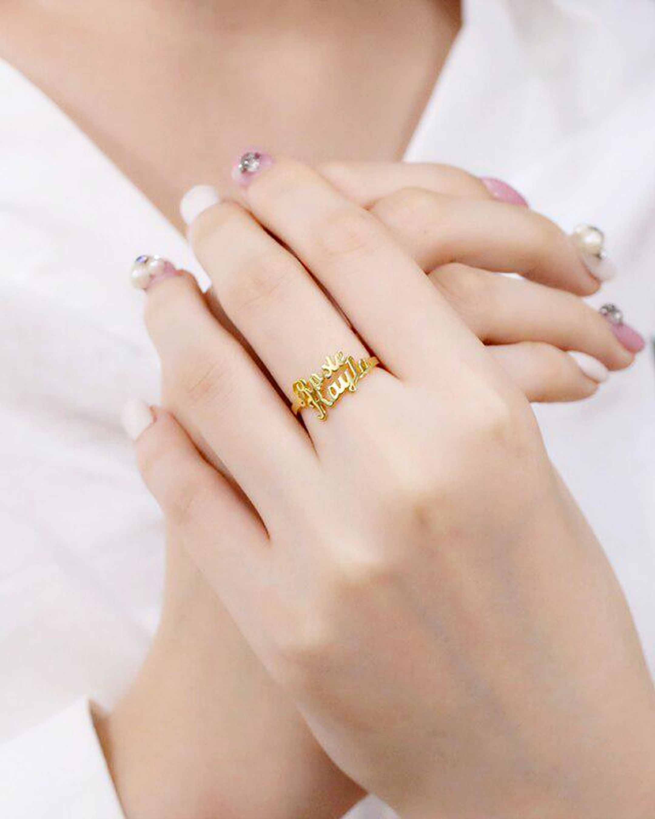 Personalize Two Names Ring