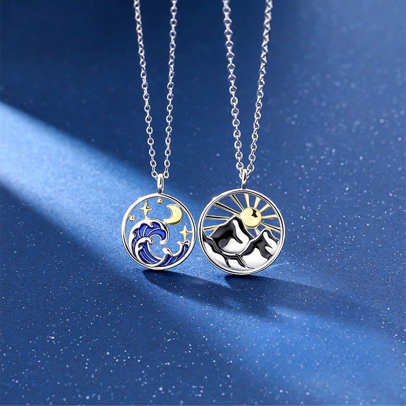 Chasing Horizons Together Couple Necklace