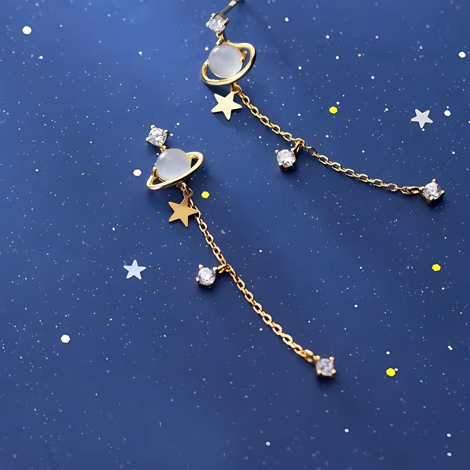 Saturn in Sky Earrings