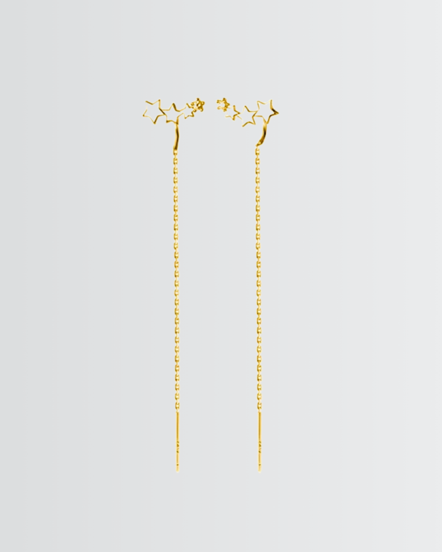 Cosmic Cascade Chain Earrings