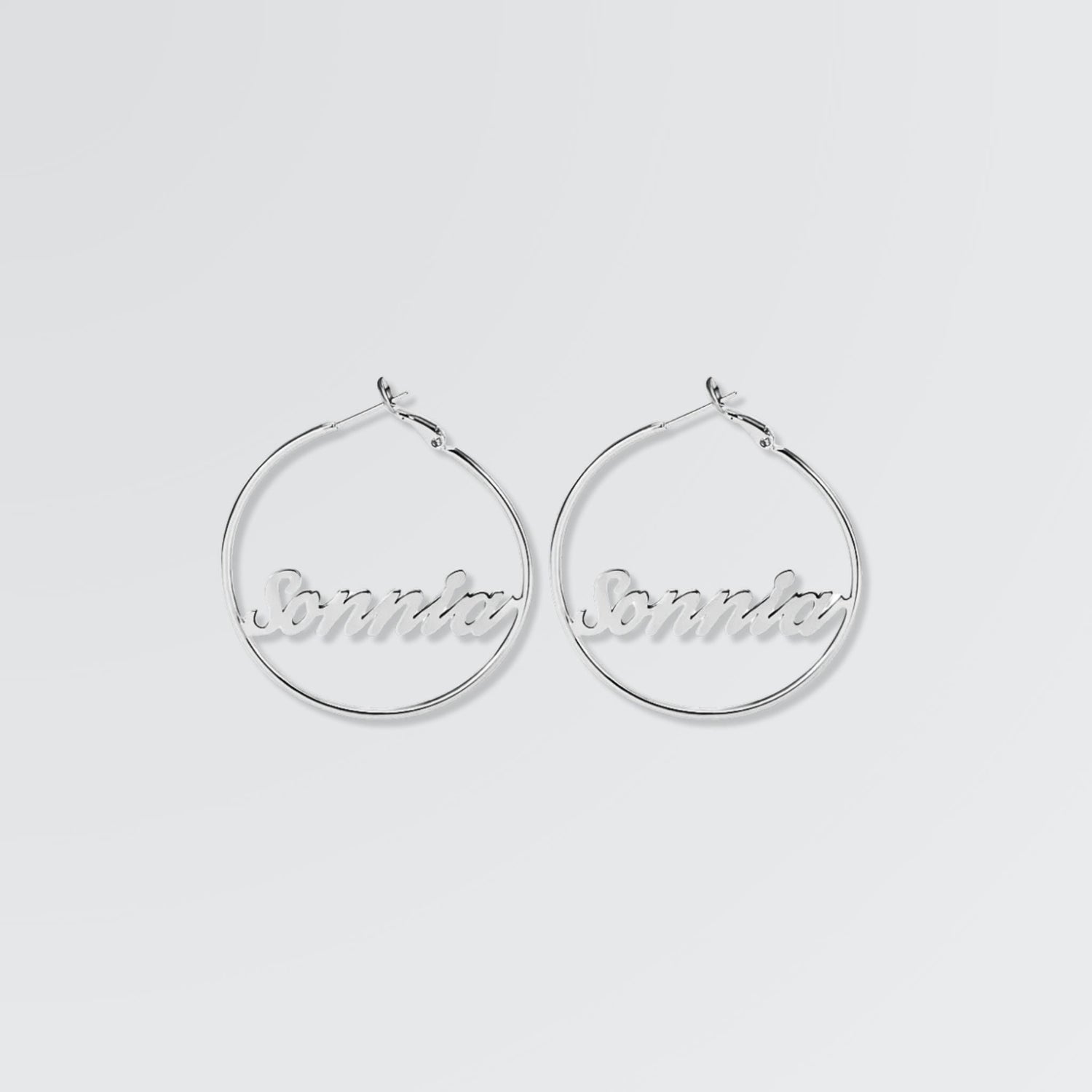 Personalize Your Name Hoop Earrings