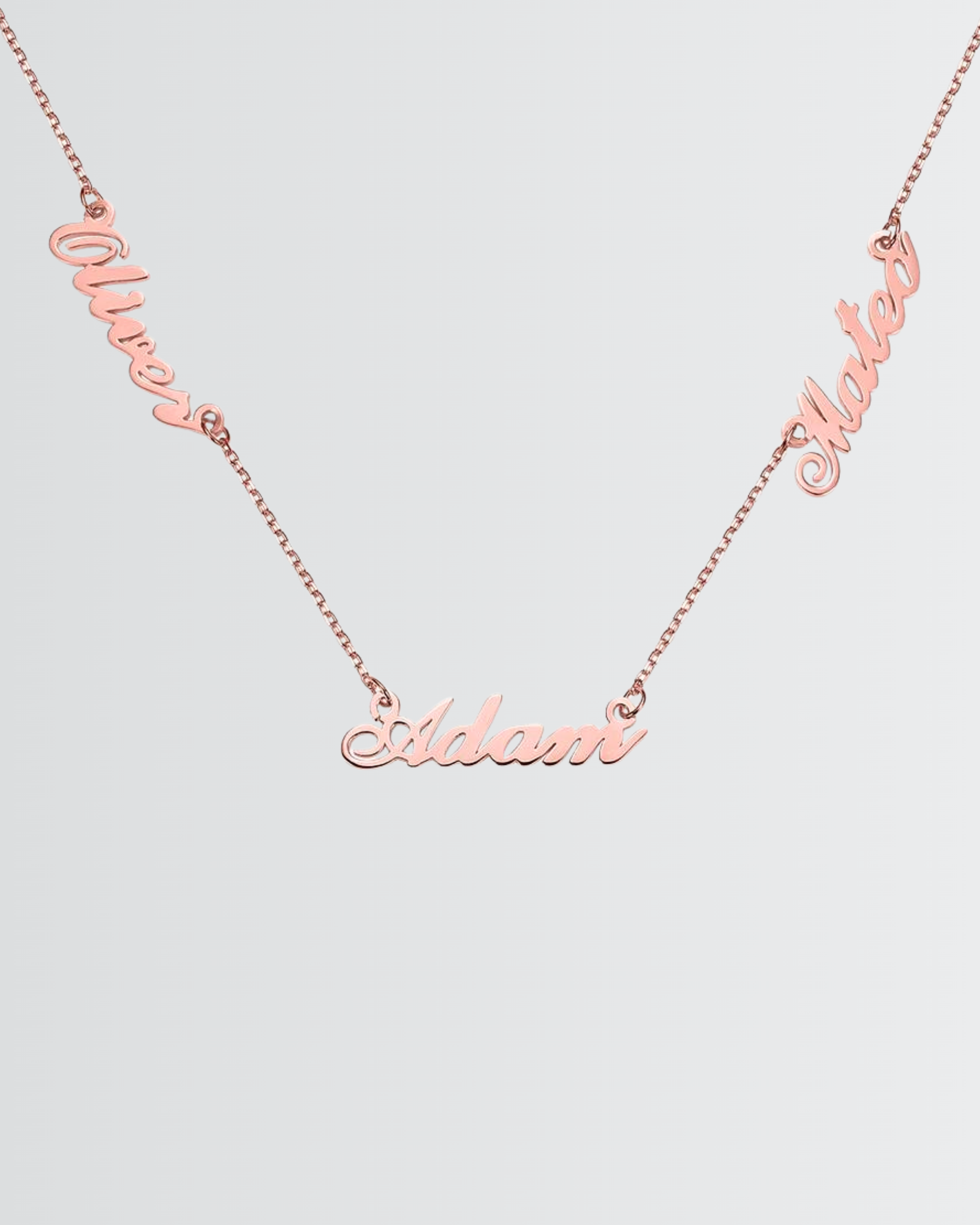 Collar personalizado con tres nombres