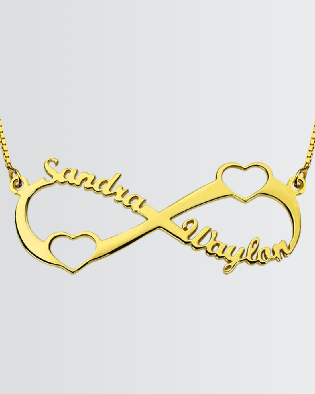 Personaliza tu collar con nombre y corazón infinito