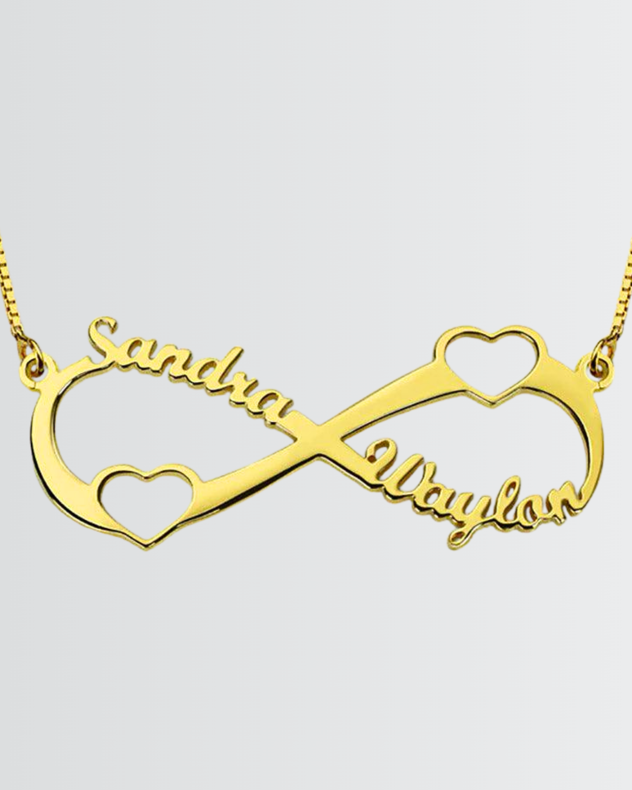 Personaliza tu collar con nombre y corazón infinito