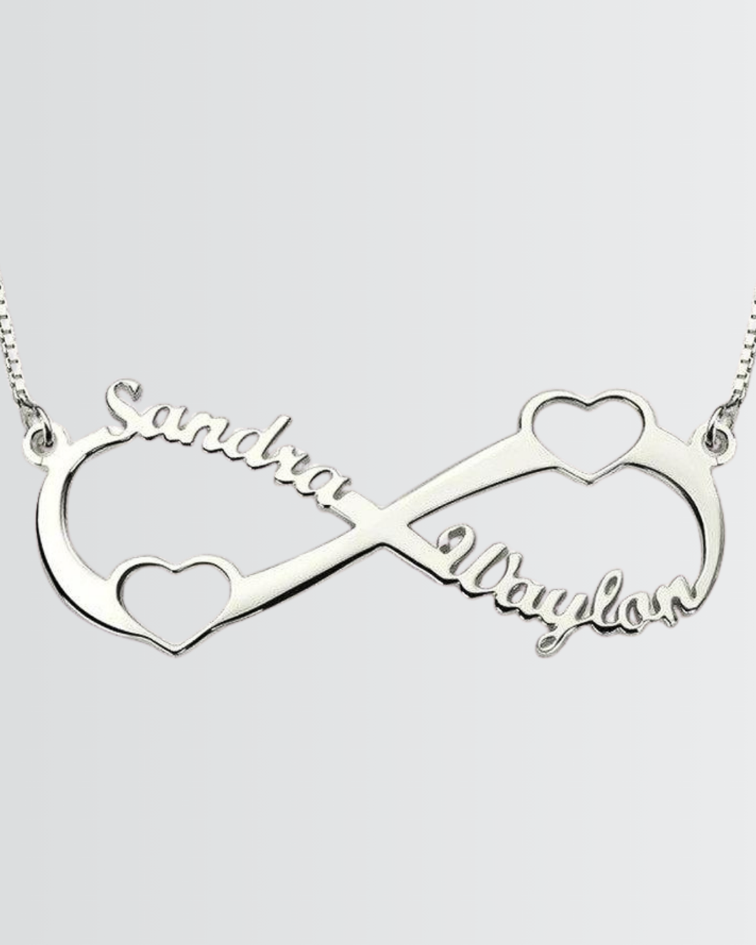 Personaliza tu collar con nombre y corazón infinito