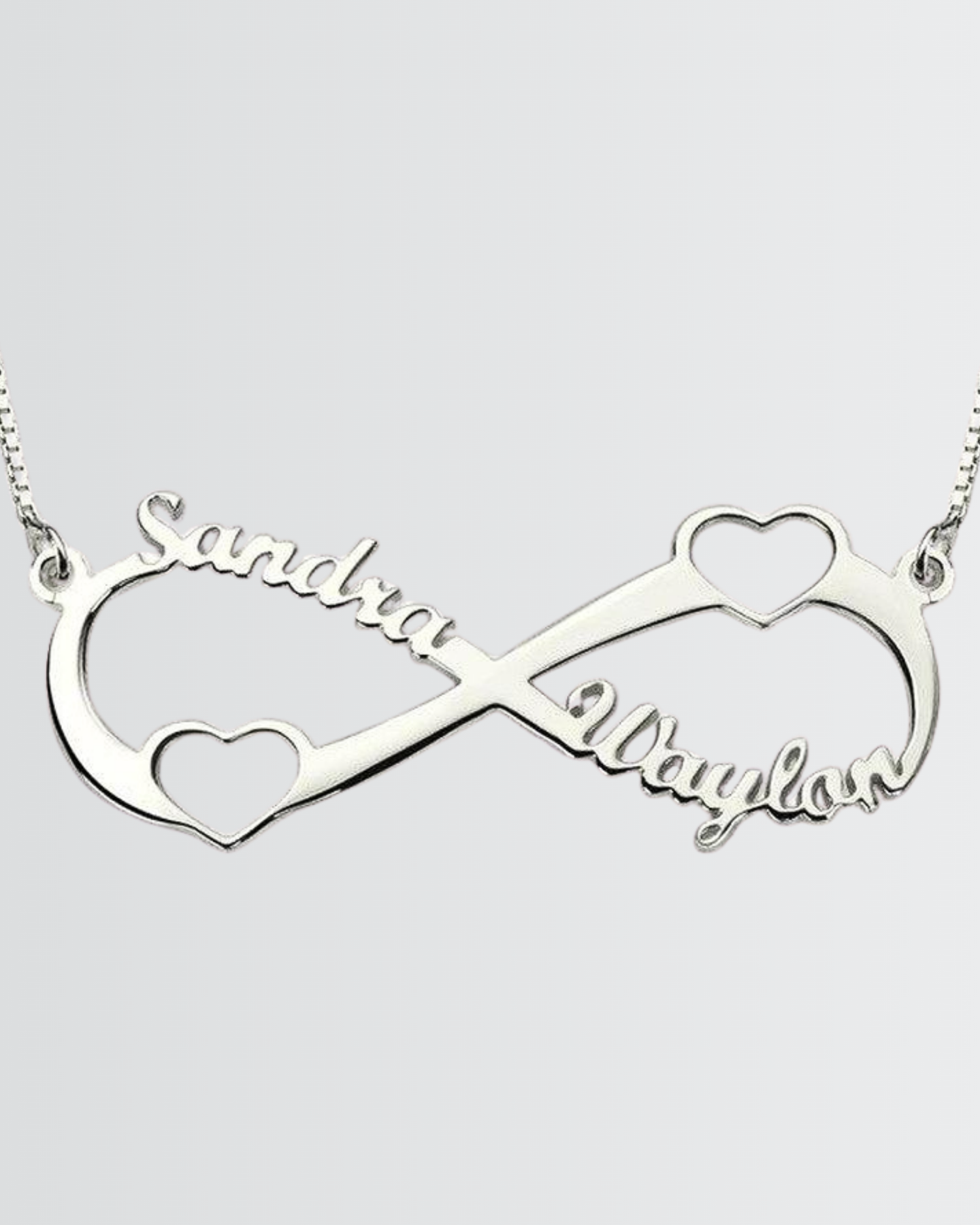 Personaliza tu collar con nombre y corazón infinito