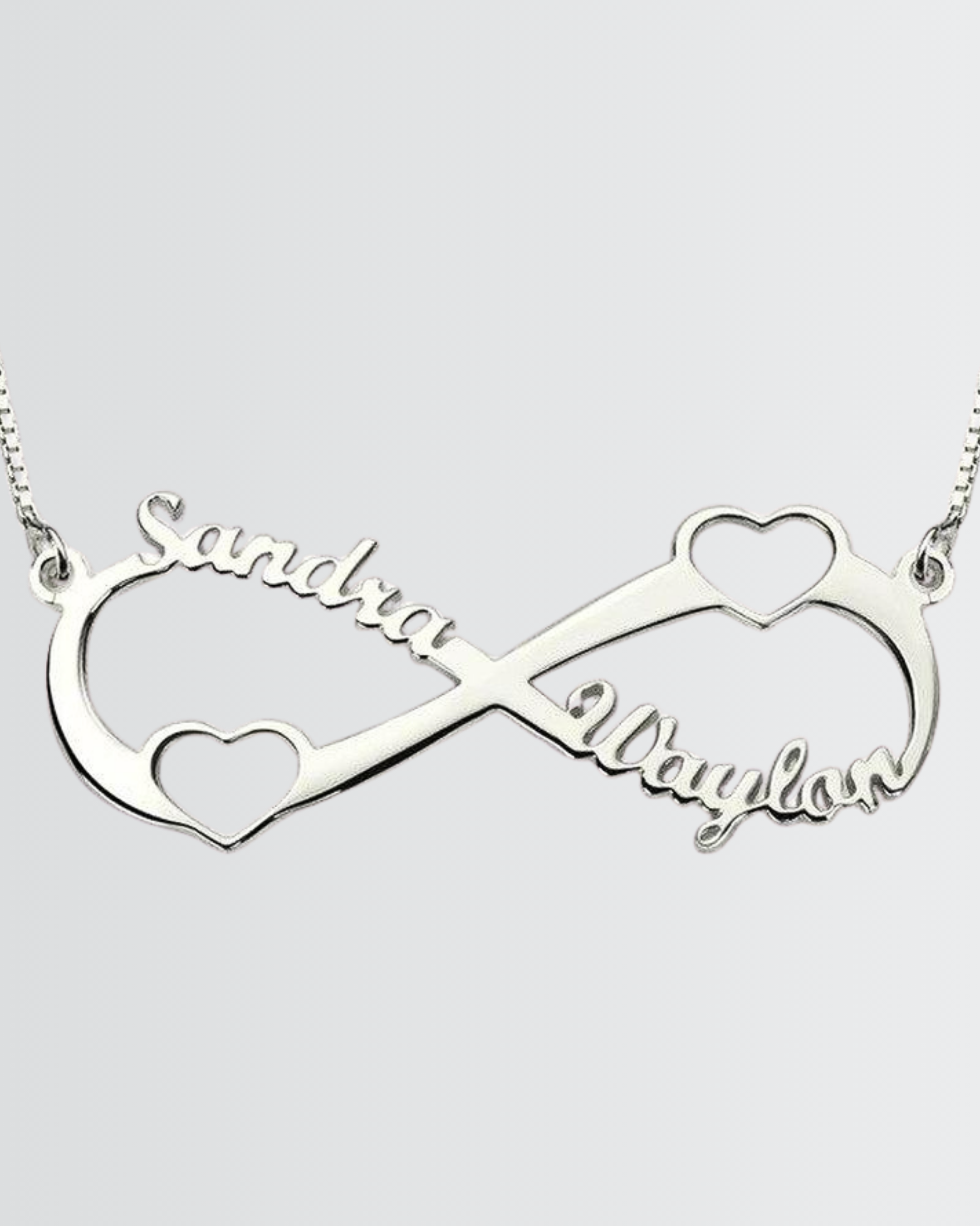 Personaliza tu collar con nombre y corazón infinito