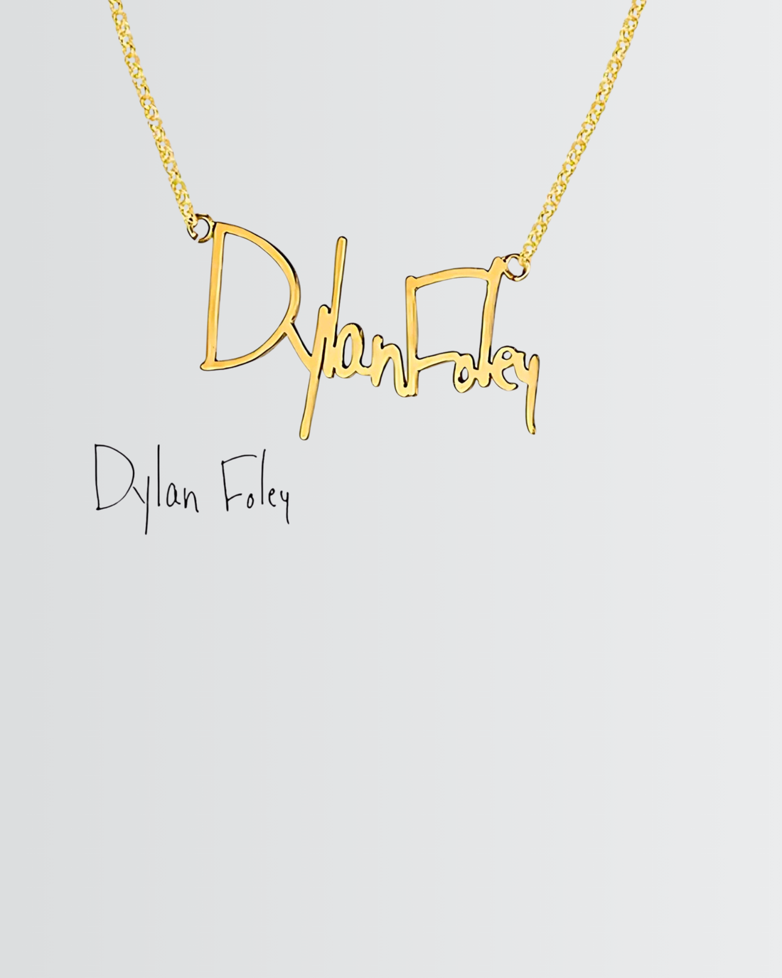 Personaliza tu collar con firma manuscrita