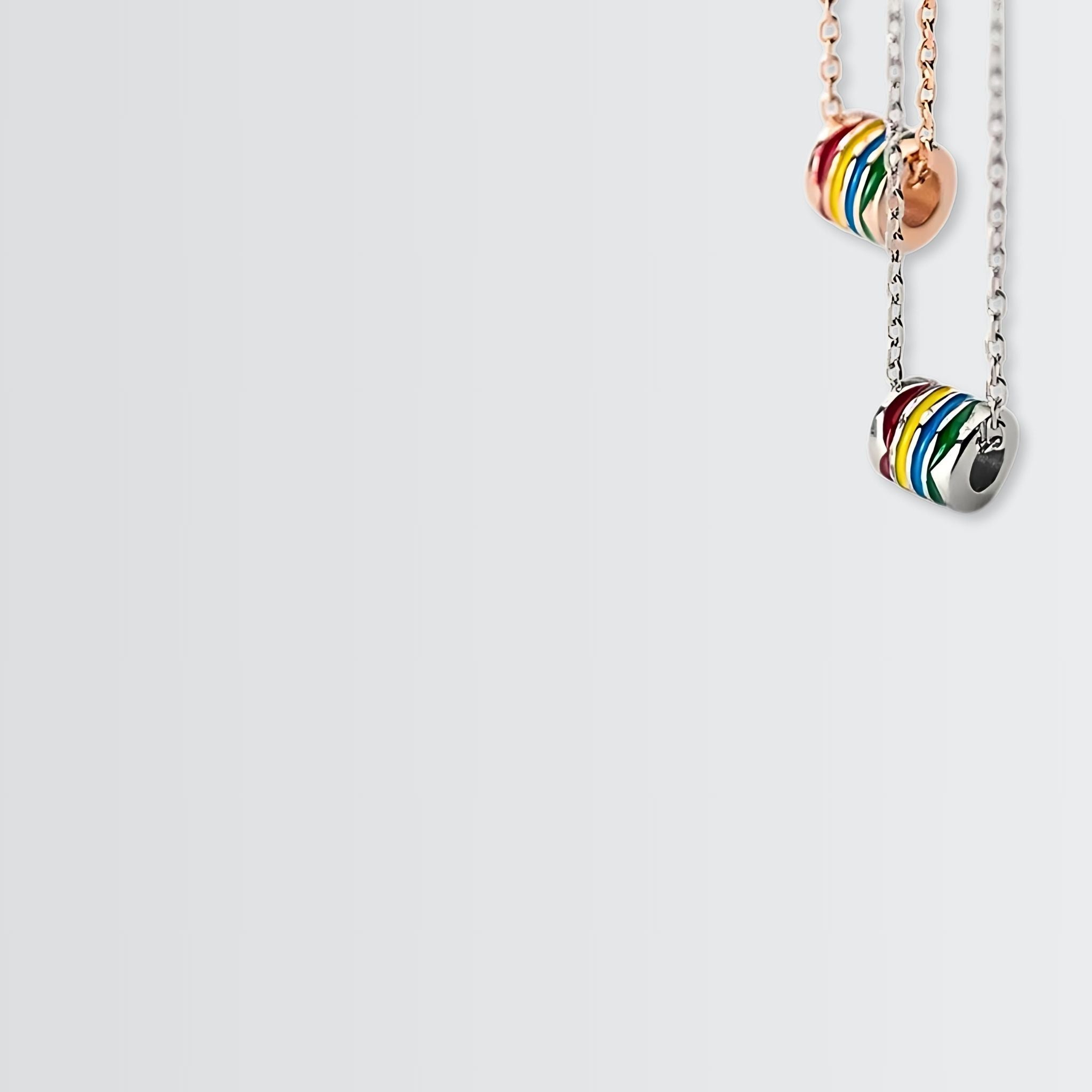 Rainbow Love Minimal Necklace