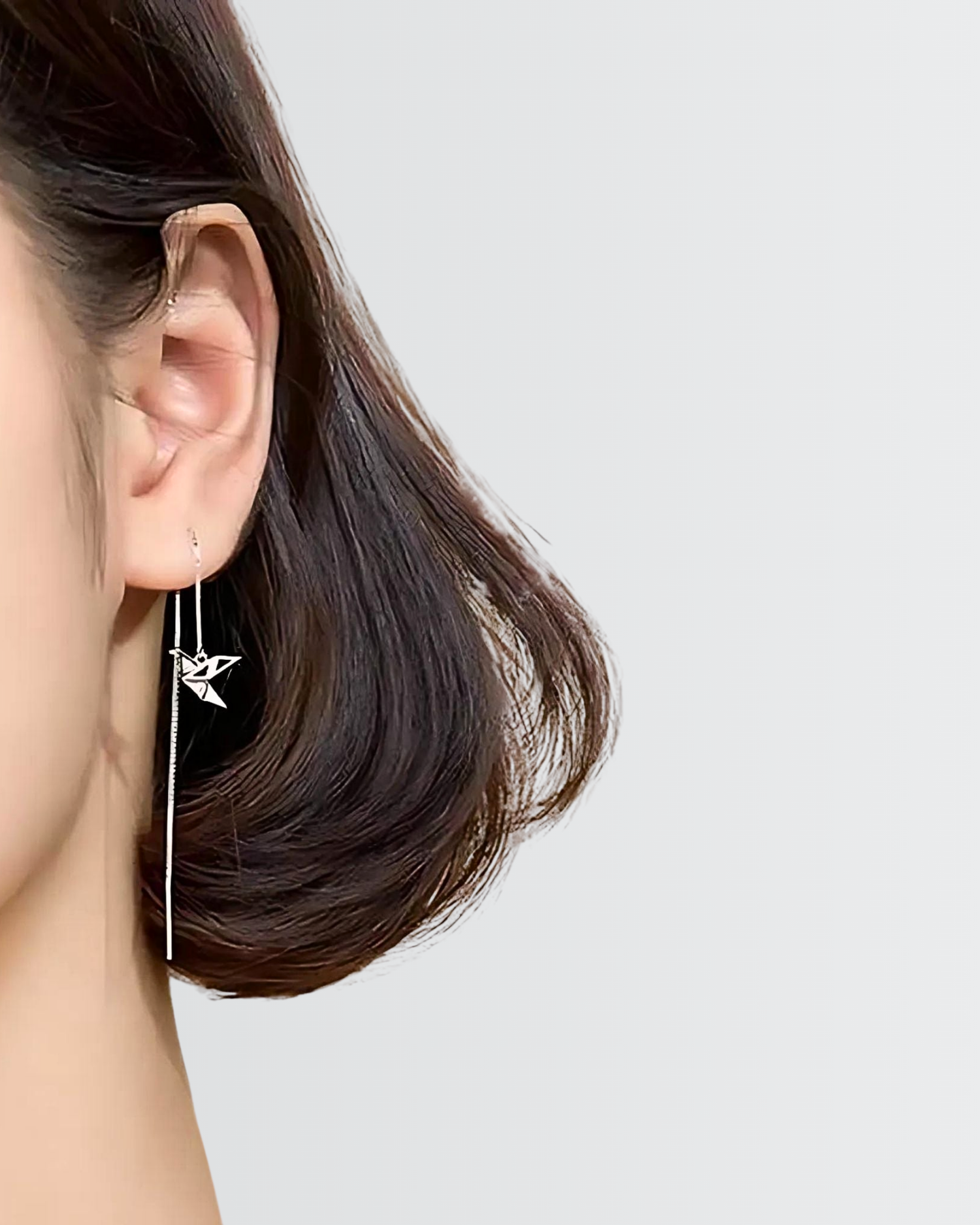 Origami Bird Chain Earrings