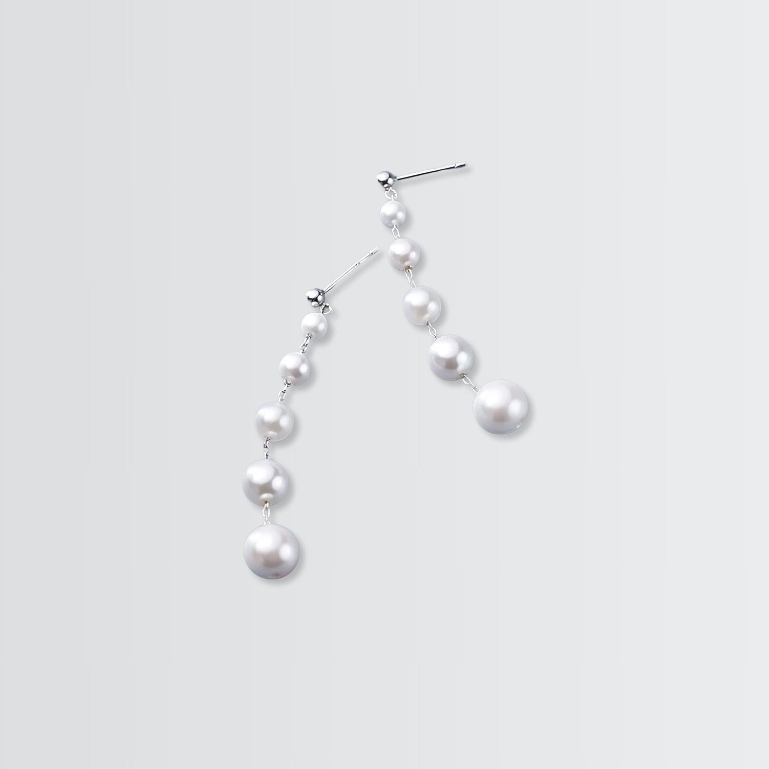 Linear Pearls Chandelier Earrings