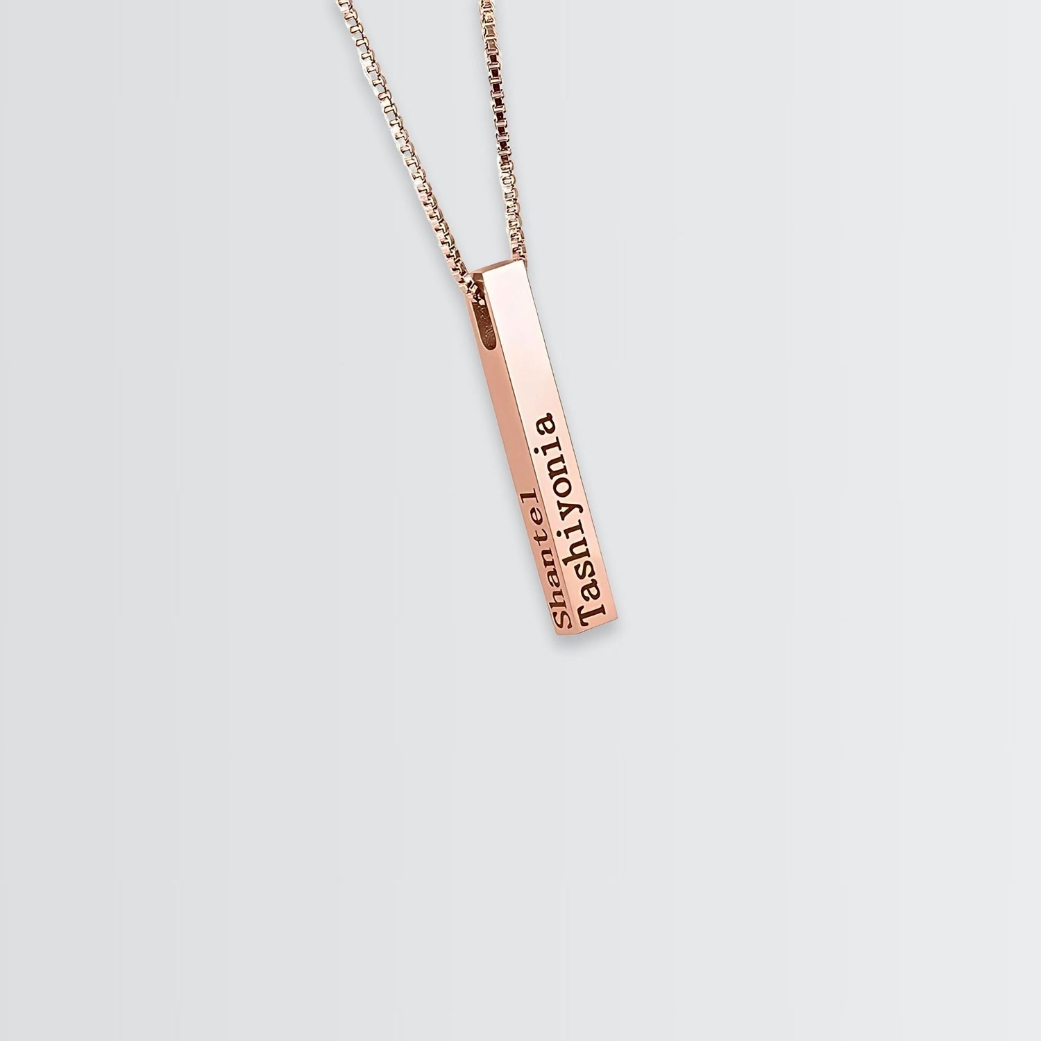 Personalize Your Name Vertical Bar Necklace