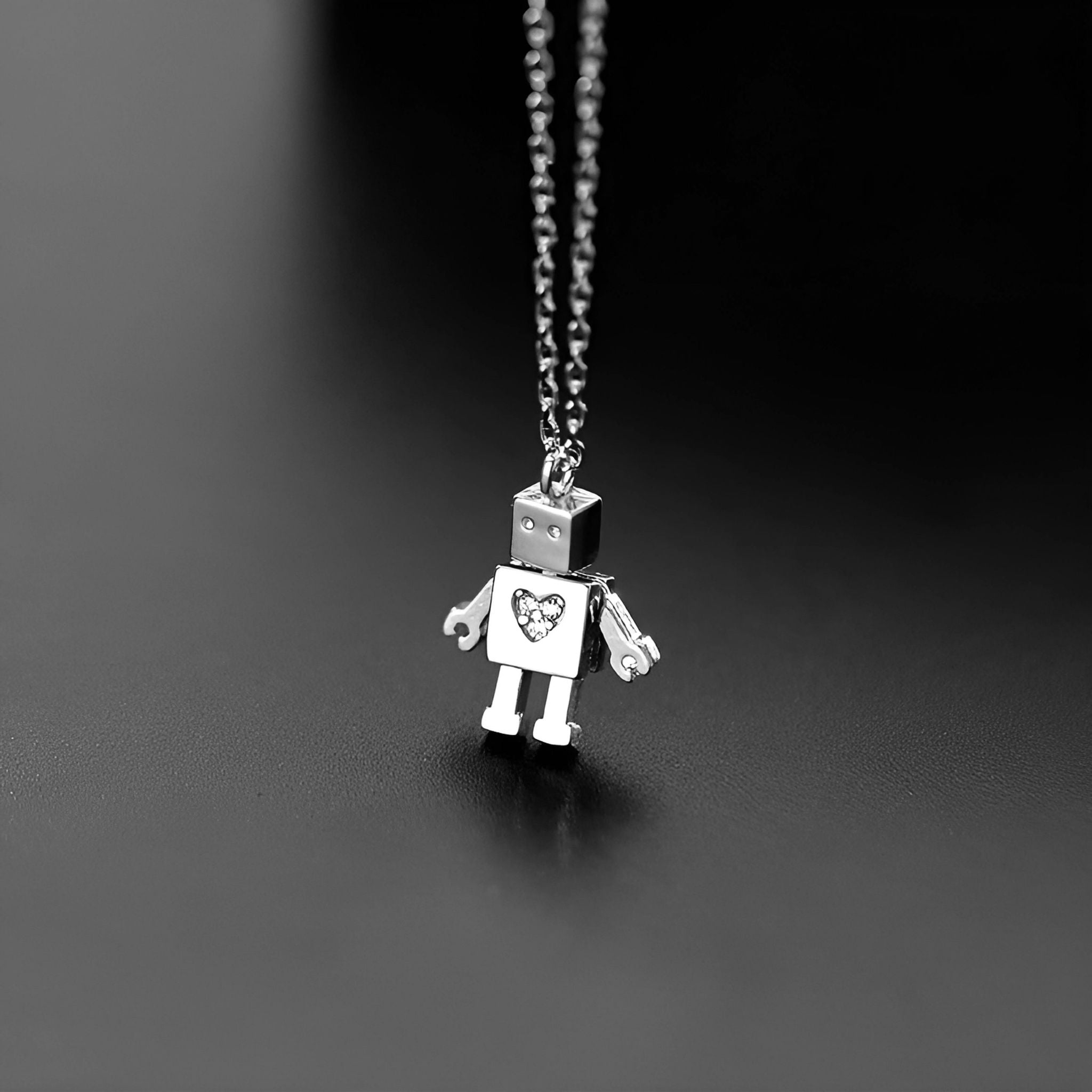 Er Bot Charm Minimal Necklace