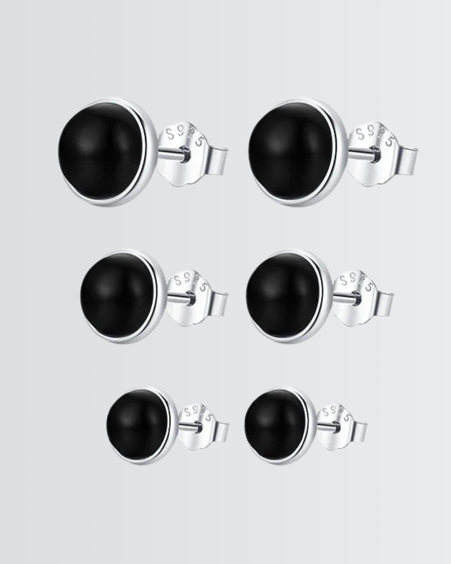Black Onyx Aura Studs