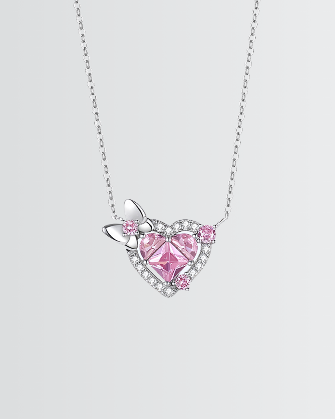 Pretty In Pink Heart Necklace