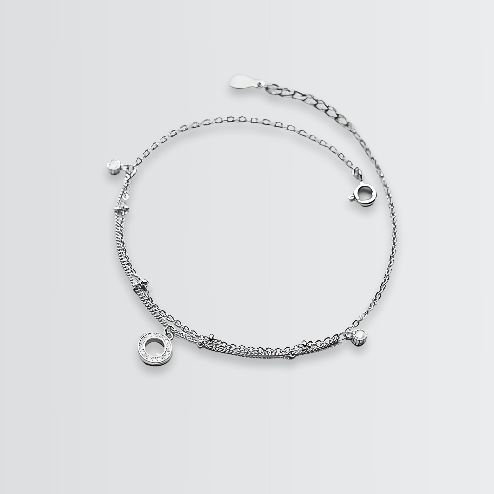 Orbicular Posh Layered Anklet