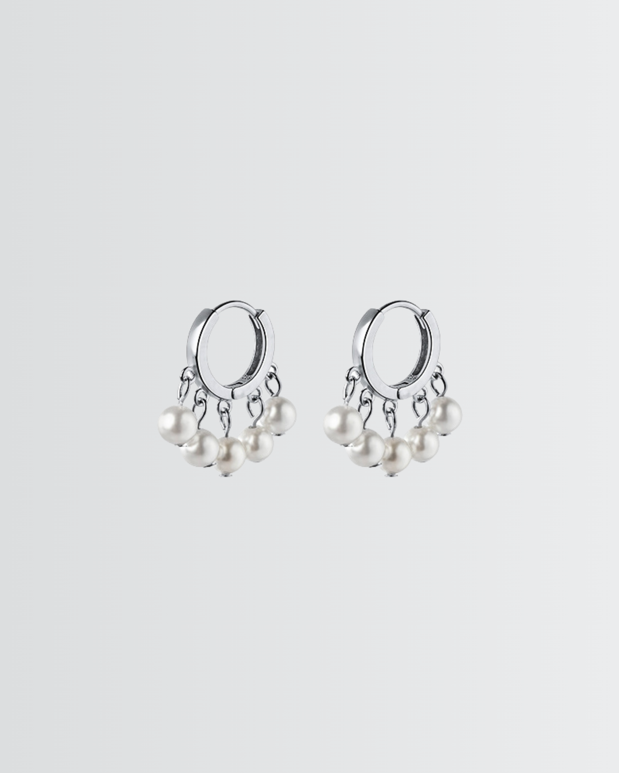 Gleaming Grace Pearl Hoops
