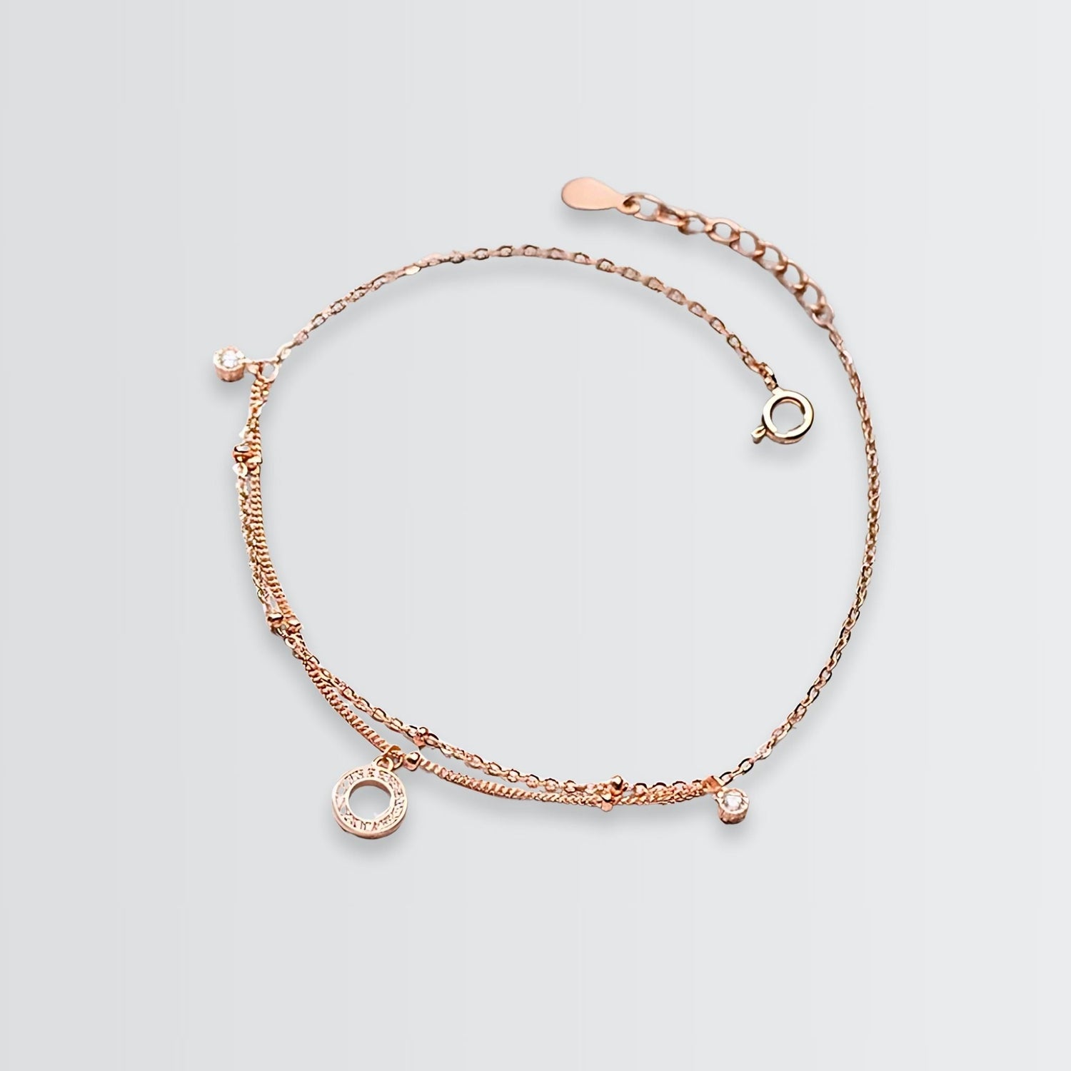 Orbicular Posh Layered Anklet