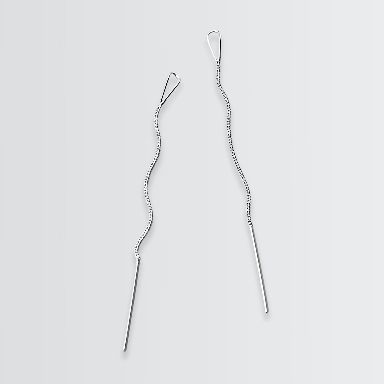 Aqua Pod Needle Drop Earrings