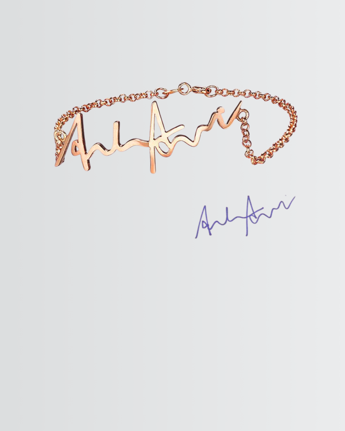 Personnalisez votre bracelet avec signature manuscrite