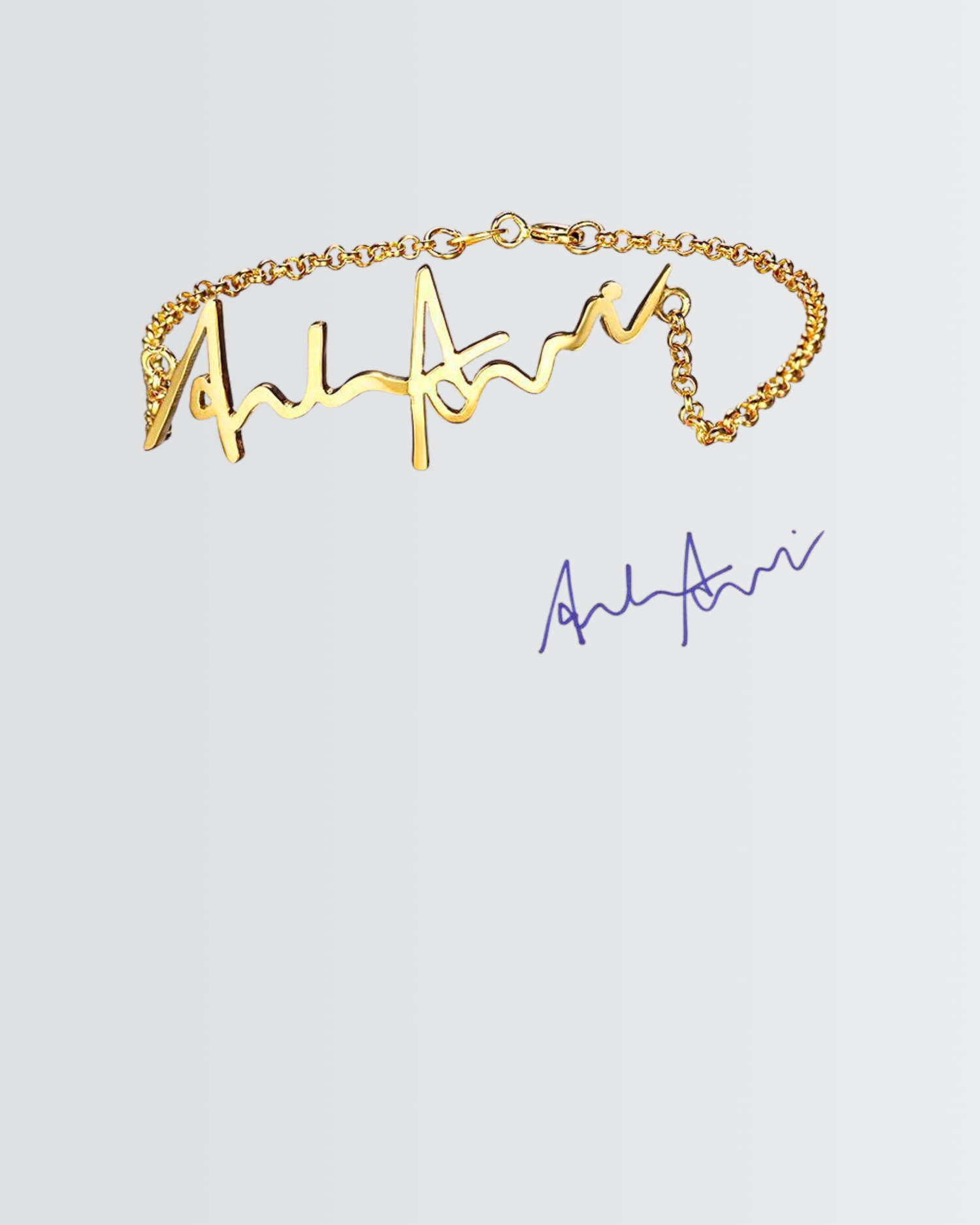 Personnalisez votre bracelet avec signature manuscrite