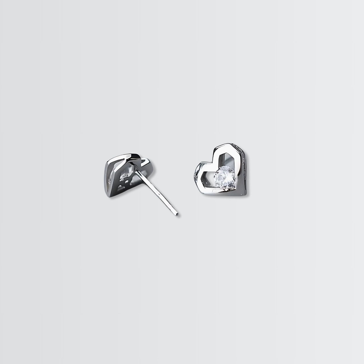 Modern Hearts Minimal Studs