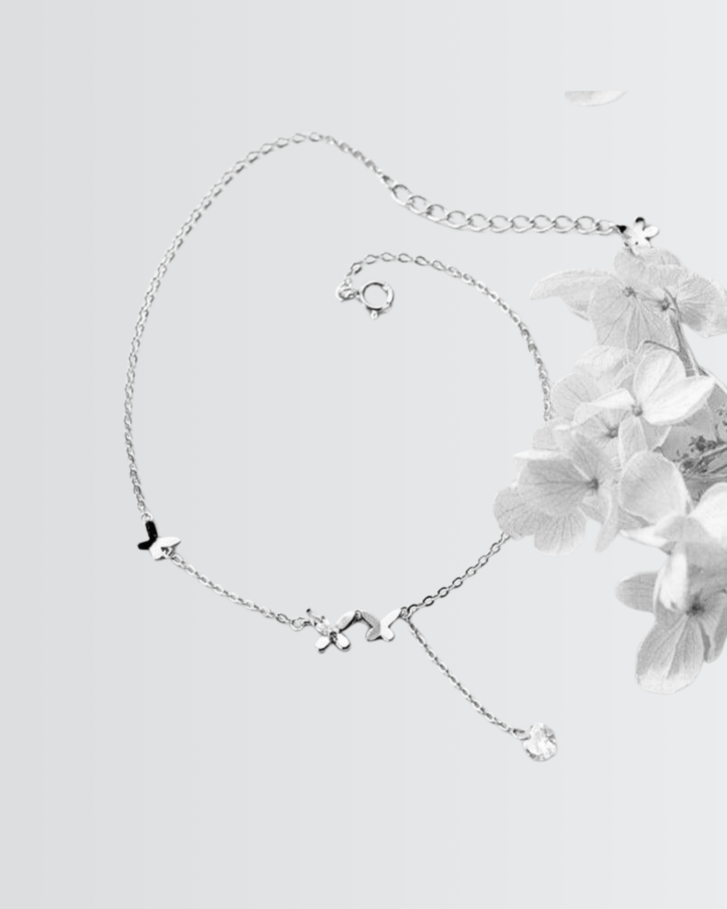 Twinkling Butterflies Minimal Anklet