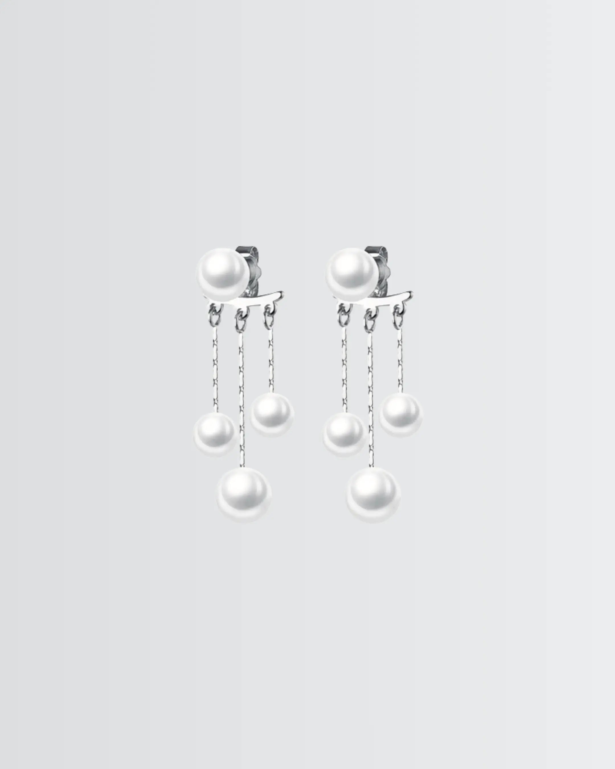 All You Need Is Pearl Earrings -  Silver Earrings by BLINGLANE