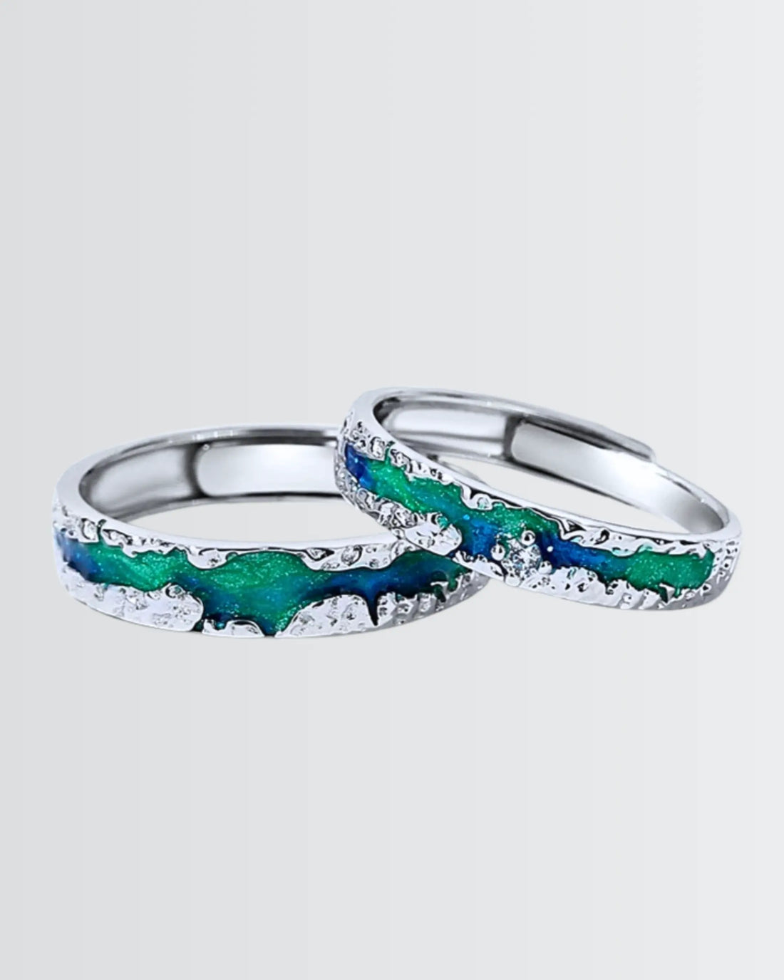 Aurora Bond Forever Love Bands -  Silver Ring by BLINGLANE