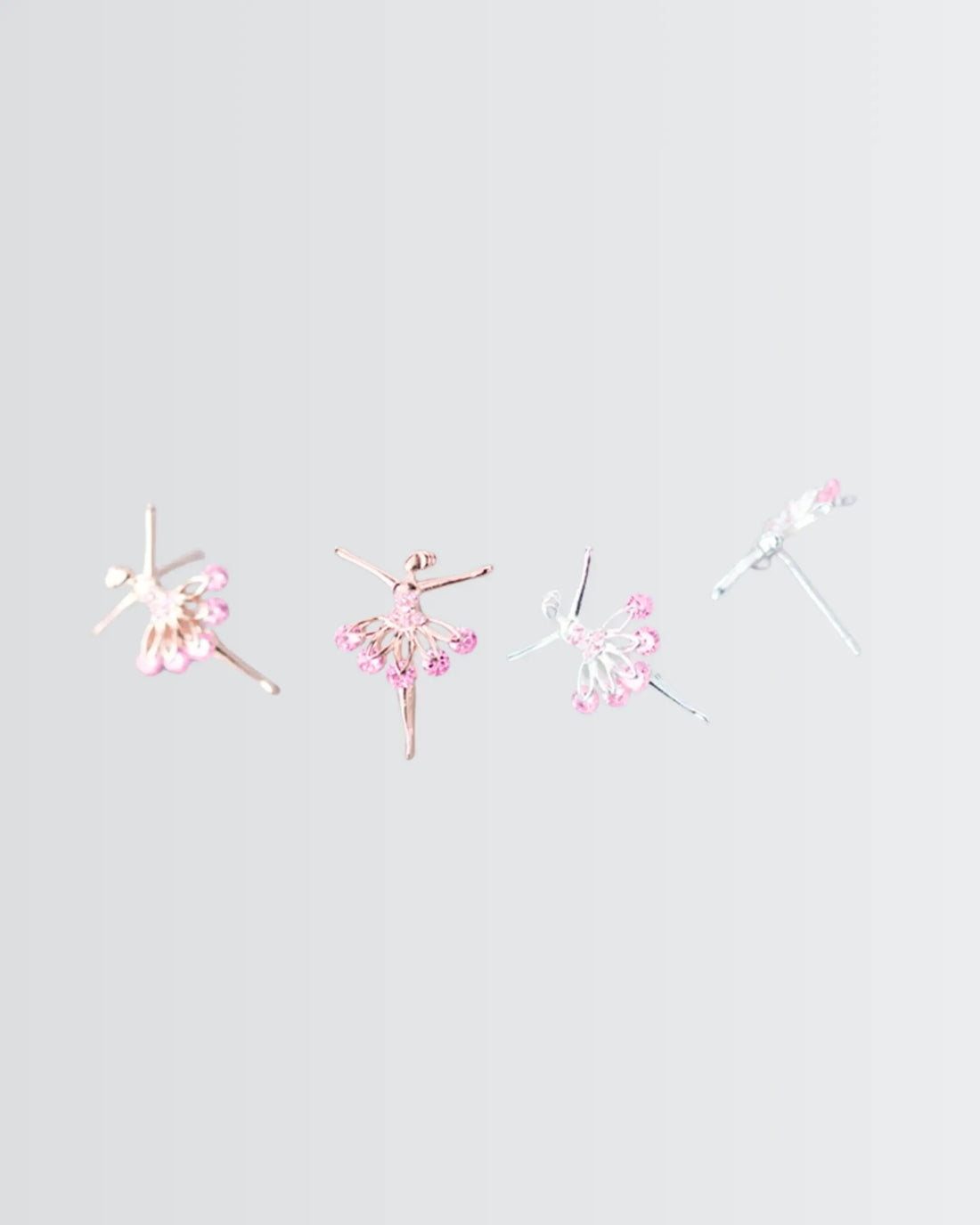 Ballet Bling Minimal Studs - Silver Earrings by BLINGLANE