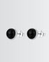 Black Onyx Aura Studs -  Silver Earrings by BLINGLANE