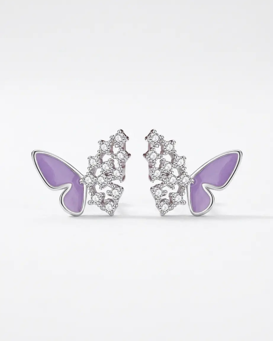 Blingfly Dazzle Studs - Silver Earrings by BLINGLANE