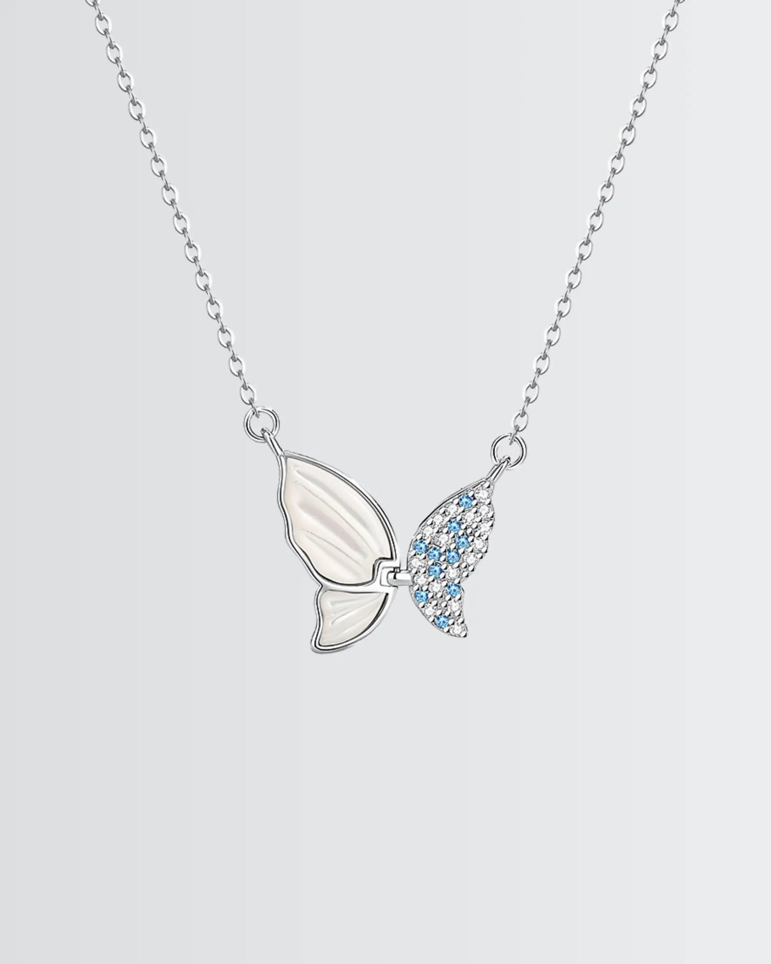 Blingfly Shimmering Necklace -  Silver Necklace by BLINGLANE
