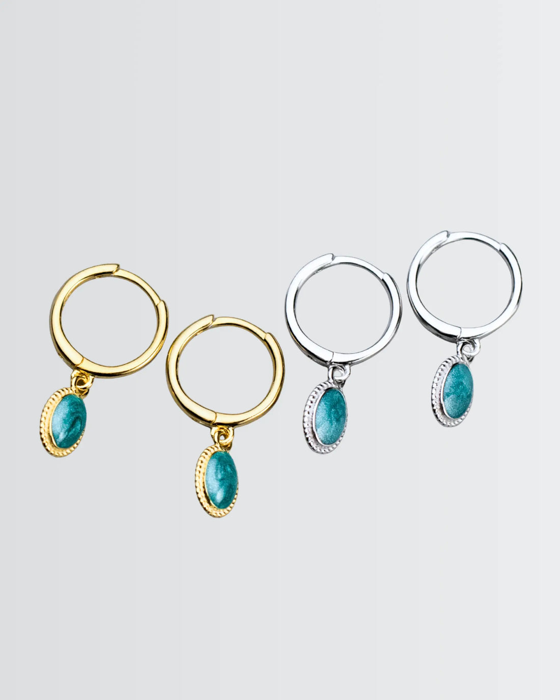 Boho Breeze Hoop Earrings - Silver Earrings by BLINGLANE