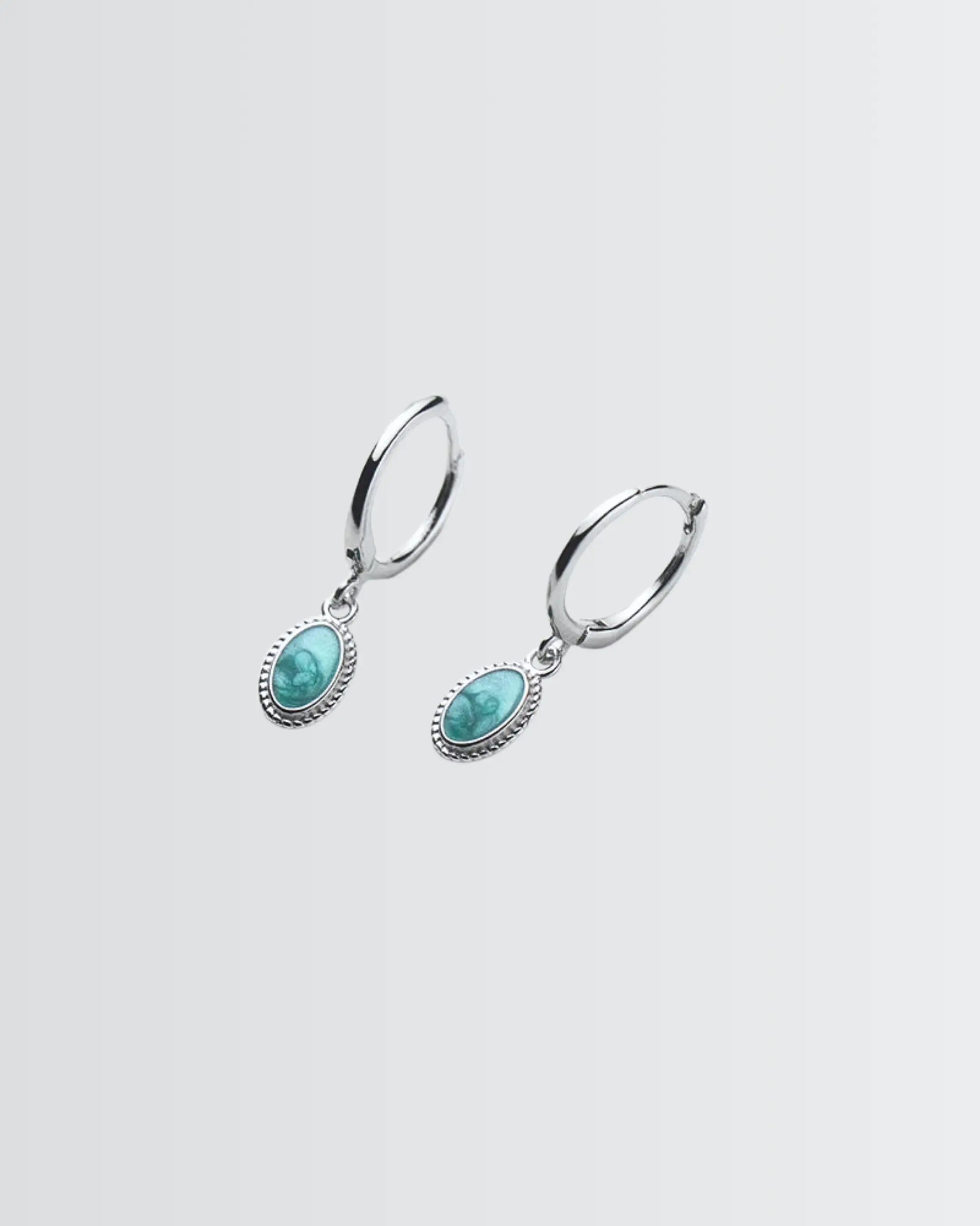 Boho Breeze Hoop Earrings -  Silver Earrings by BLINGLANE