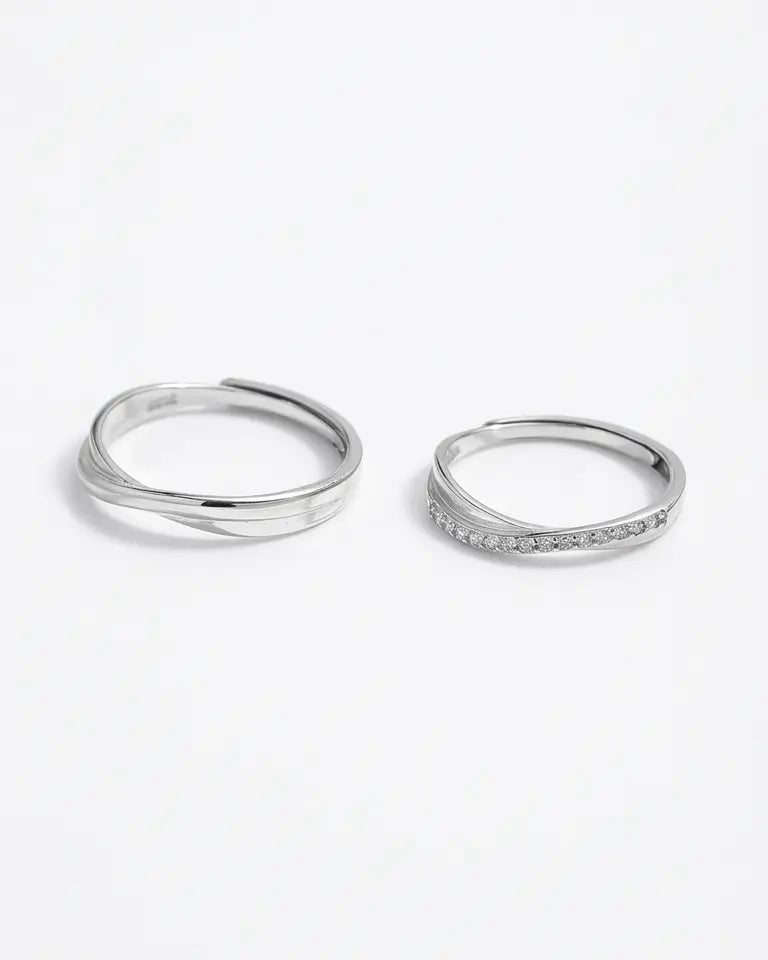 Bound By Love Forever Love Bands -  Silver Rings by BLINGLANE