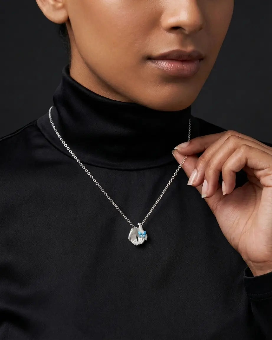 Carved To Hold Elite Necklace -  Silver Necklace by BLINGLANE