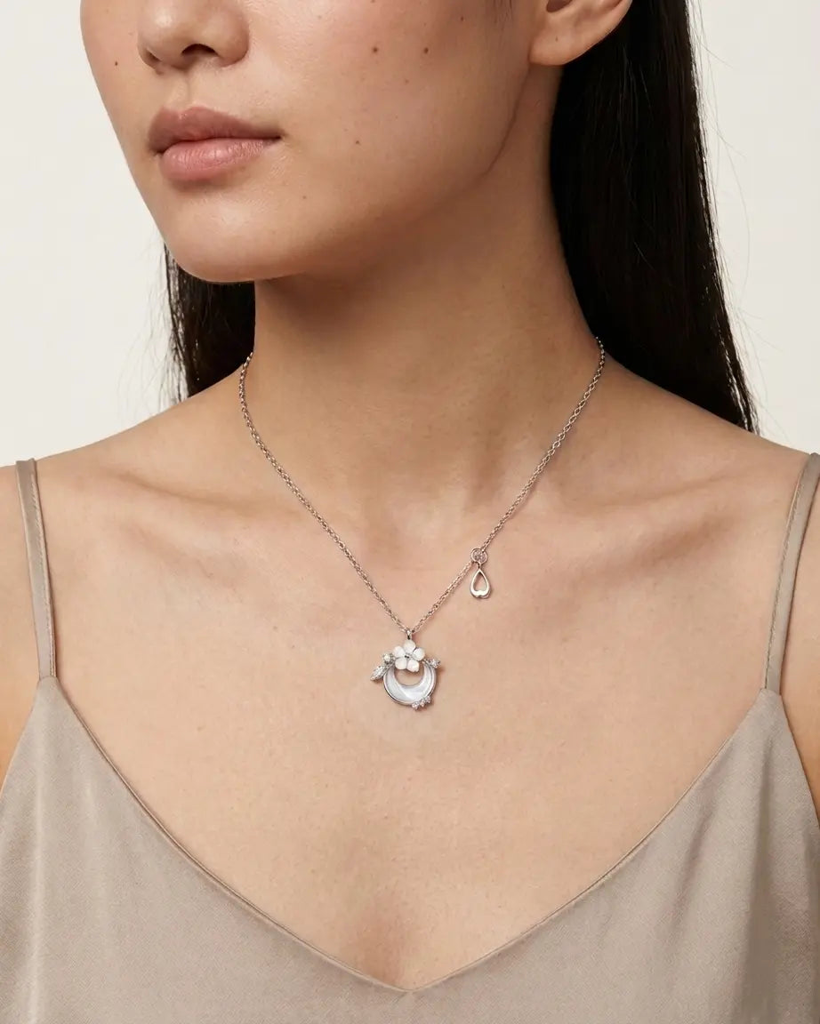 Celestial Embrace Elite Necklace -  Silver Necklace by BLINGLANE