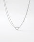 Charmed by Your Heart Necklace -  Silver Necklace by BLINGLANE
