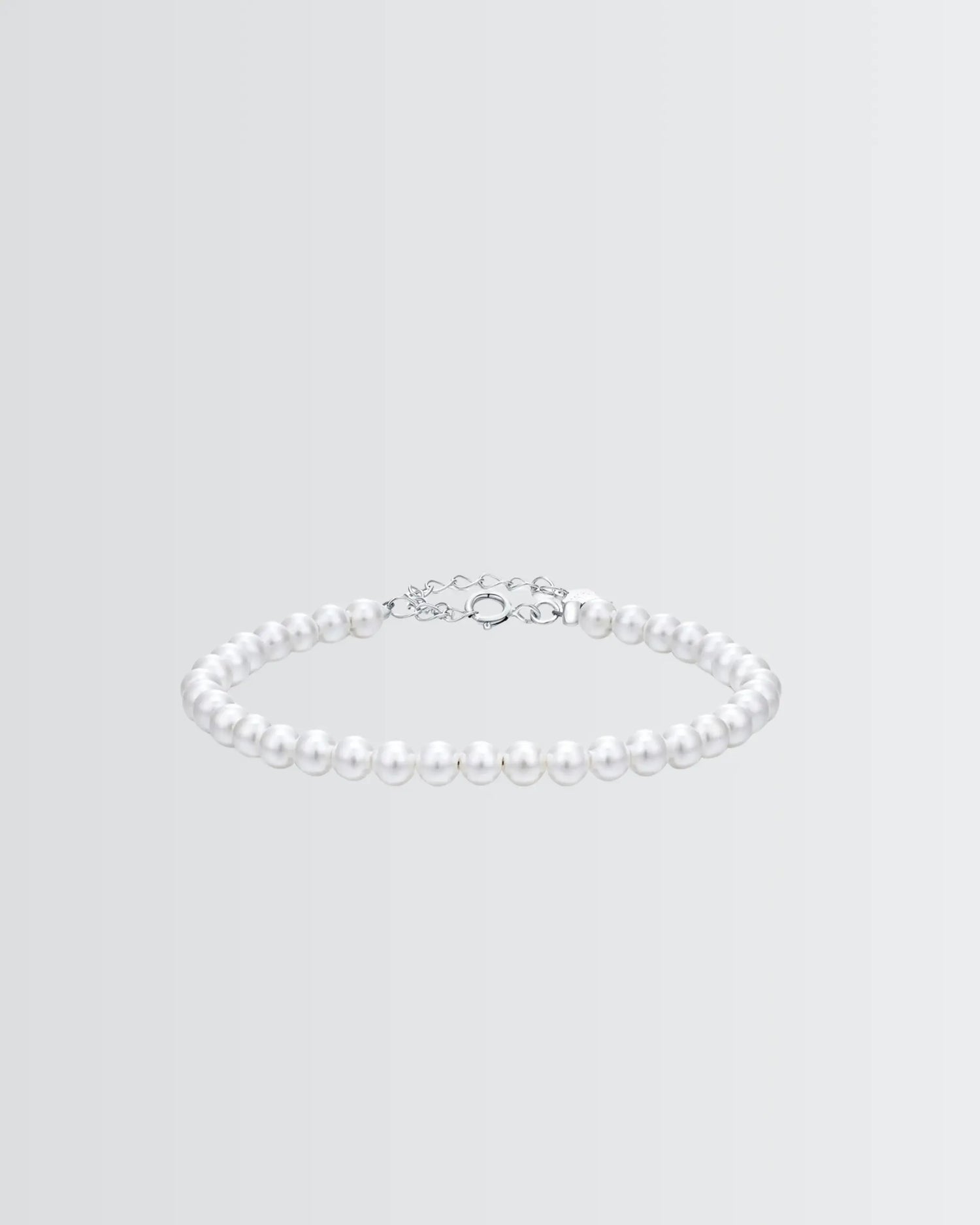 Classic Glow Pearl Bracelet -  Silver Bracelet by BLINGLANE