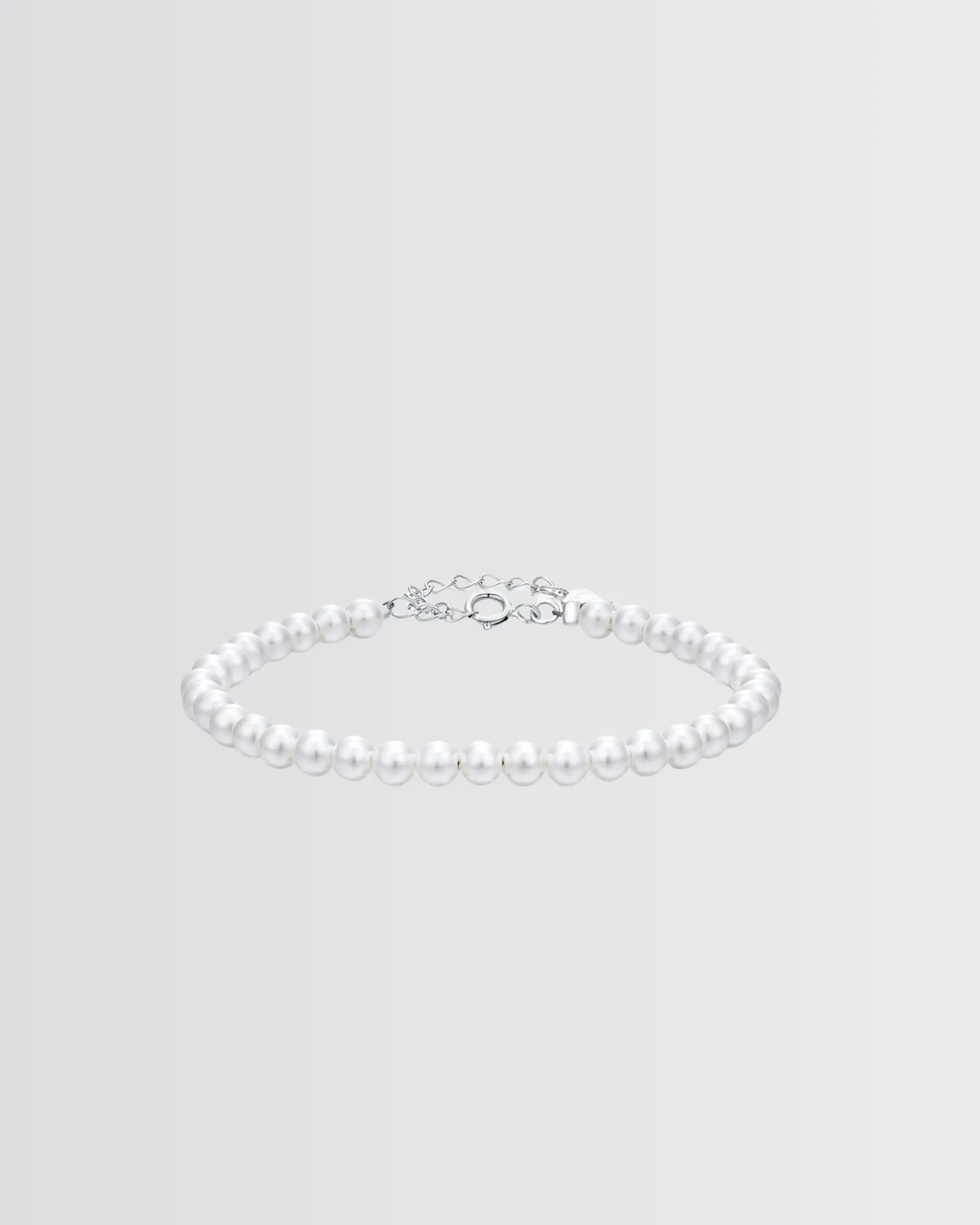 Classic Glow Pearl Bracelet -  Silver Bracelet by BLINGLANE