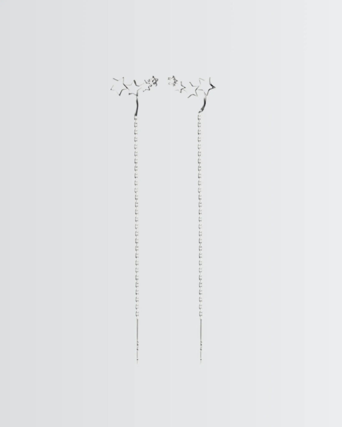 Cosmic Cascade Chain Earrings - Silver Earrings by BLINGLANE