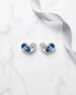 Cutesy Love Studs -  Silver Earrings by BLINGLANE