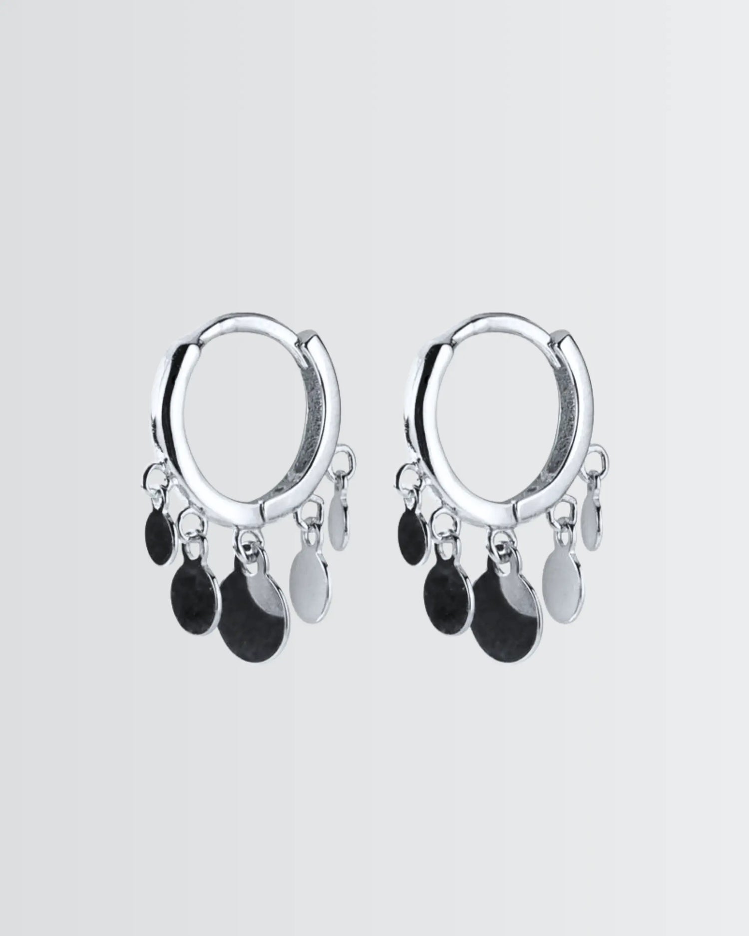 Dainty Dazzle Hoops -  Silver Earrings by BLINGLANE