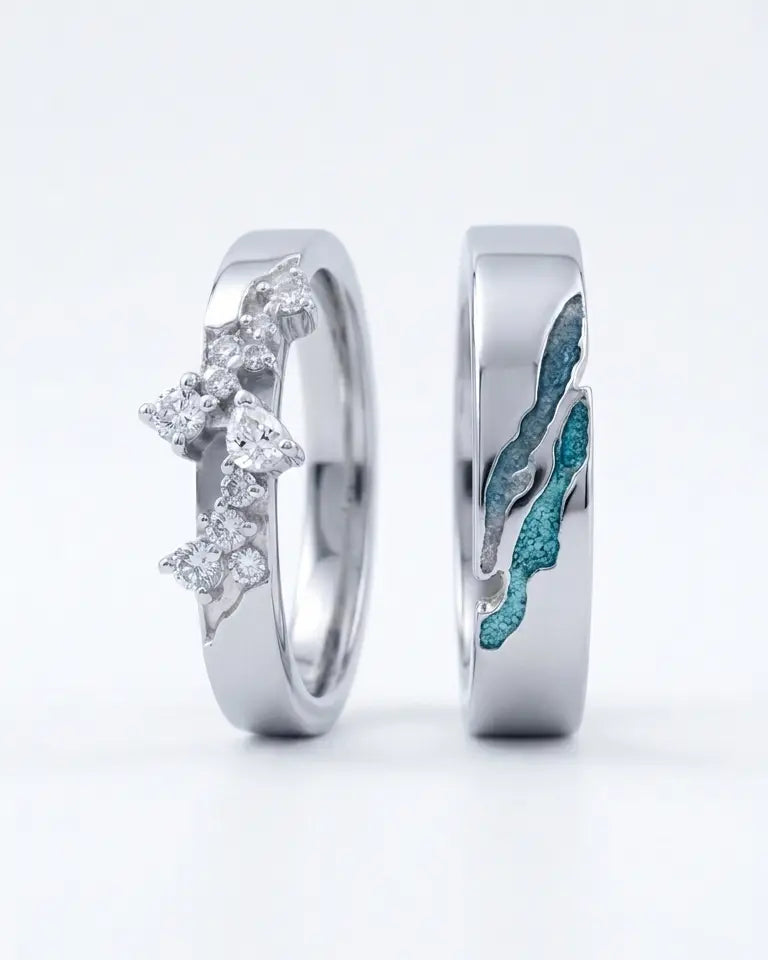 Deeply In Love With You Love Bands - Silver Rings by BLINGLANE