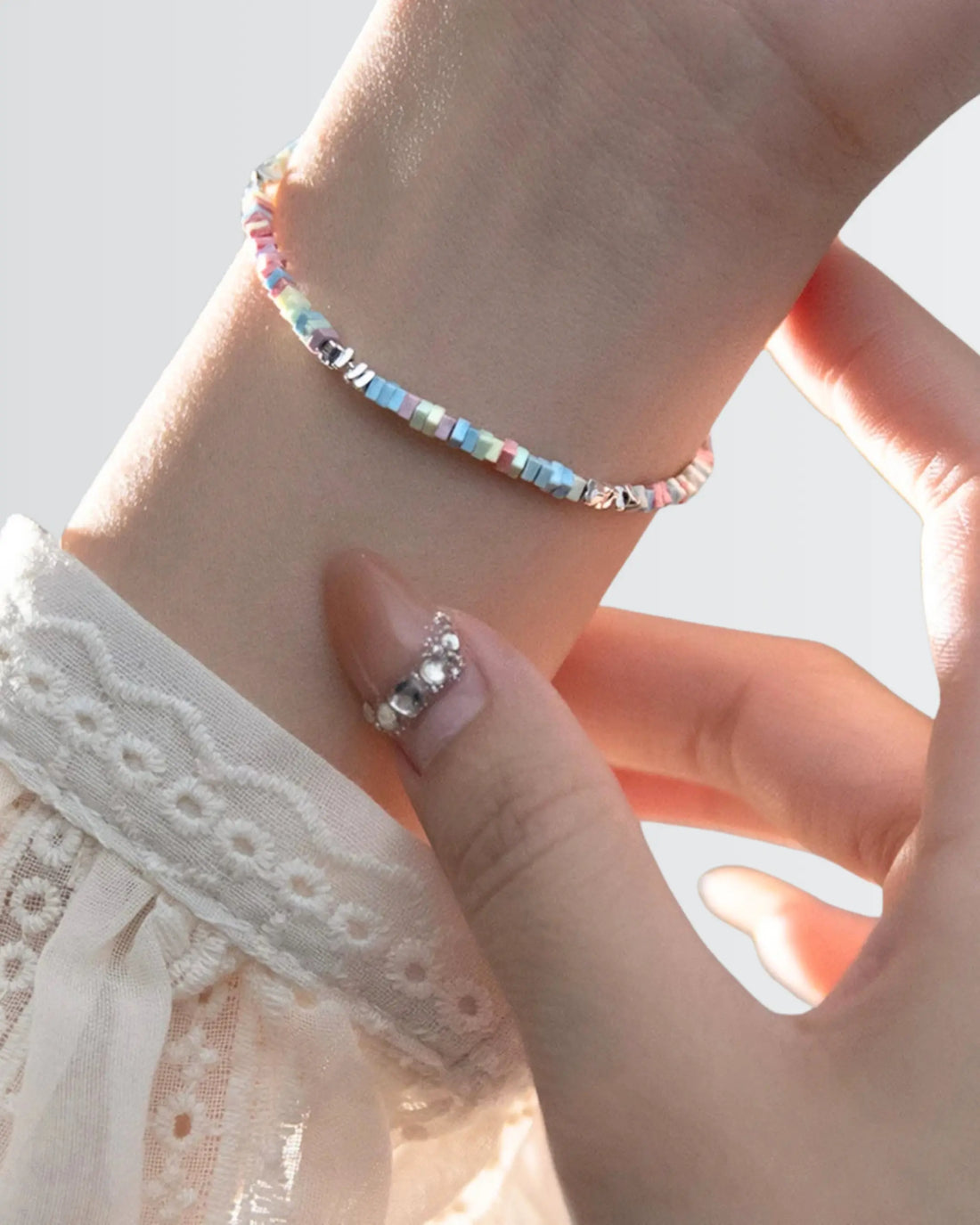 Drape Of Dazzle Bracelet -  Silver Bracelet by BLINGLANE